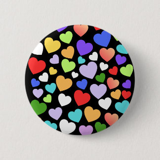 Badge Rond 5 Cm Autocollant de coeur coloré