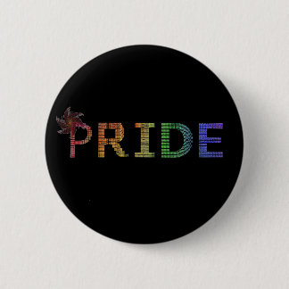Badge Rond 5 Cm Autocollant Fierté - Texte Arc-en-ciel