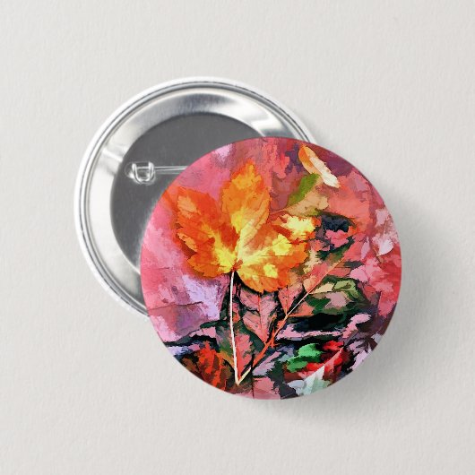 BADGE ROND 5 CM AUTOMNE (Devant & derrière)