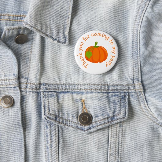 Badge Rond 5 Cm Automne Automne Citrouille 'merci d'être venu' (En situation)