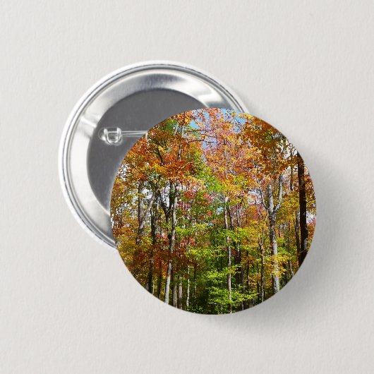 Badge Rond 5 Cm Automne Forêt II Automne Paysage Photographie (Devant & derrière)