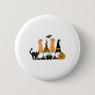 Badge Rond 5 Cm Automne Halloween Gnomes mignonne Automne Citrouil
