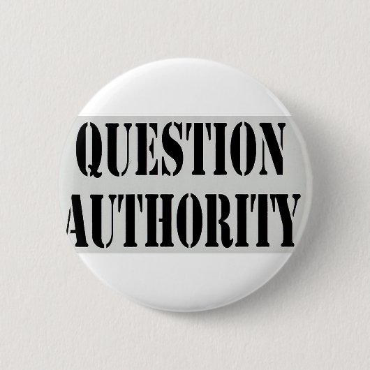 Badge Rond 5 Cm Autorité de question (Devant)