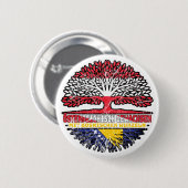 Badge Rond 5 Cm Autriche bosniaque Arbre (Devant & derrière)