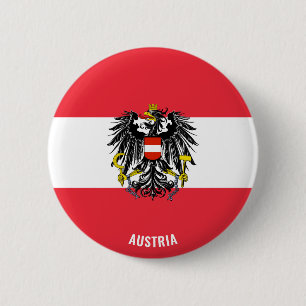 Badge Rond 5 Cm Autriche Drapeau charmant patriotique