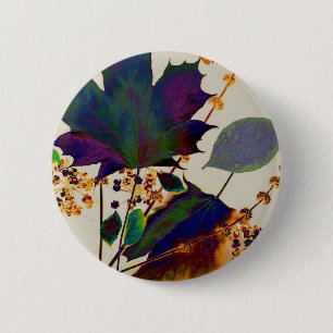 Badge Rond 5 Cm Autumn Leaves