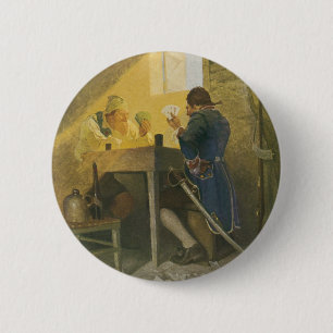 Badge Rond 5 Cm Aux Cartes dans la cage de Cluny par NC Wyeth