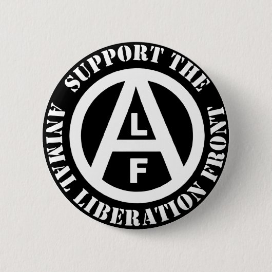 Badge Rond 5 Cm Avant de libération animale végétalien végétarien (Devant)