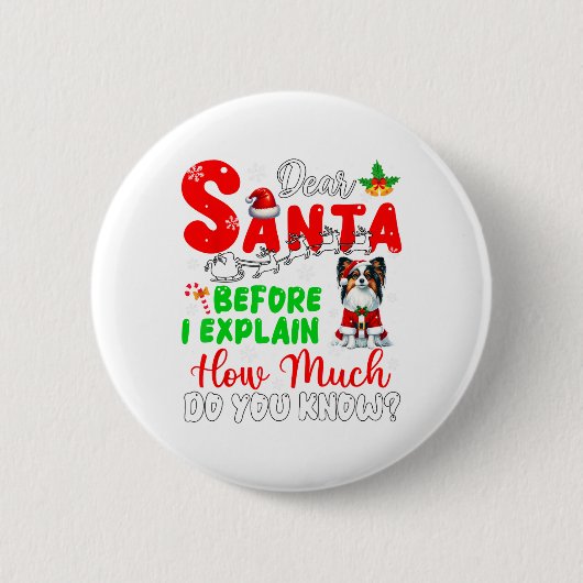 Badge Rond 5 Cm Avant D'Expliquer Combien Vous Connaissez Xmas Pap (Devant)