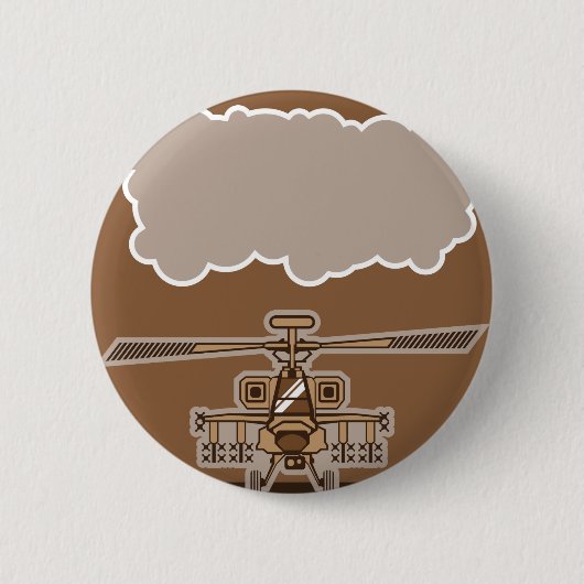Badge Rond 5 Cm Avant d'hélicoptère (Devant)