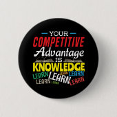 Badge Rond 5 Cm Avantage concurrentiel - Enseignant motivant (Devant)