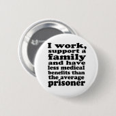 Badge Rond 5 Cm Avantages de prison (Devant & derrière)