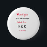 Badge Rond 5 Cm Avec amour ajouter lettre de nom de couple merci a<br><div class="desc">conception</div>