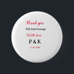 Badge Rond 5 Cm Avec amour ajoutez lettre de nom de couple merci a<br><div class="desc">conception</div>