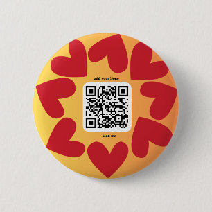 Badge Rond 5 Cm Avec une chanson personnalisée par code QR