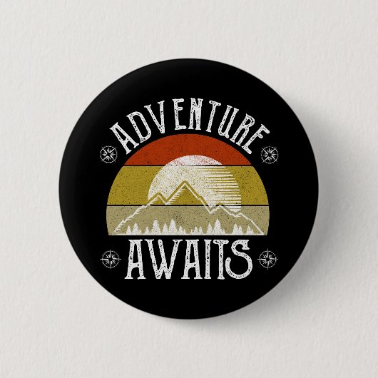 Badge Rond 5 Cm Aventure Attend (Devant)