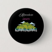 Badge Rond 5 Cm Aventure Attend (Devant)