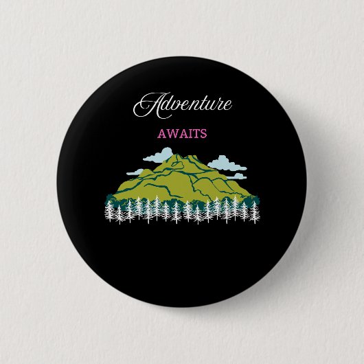 Badge Rond 5 Cm Aventure Attend (Devant)