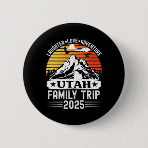 Badge Rond 5 Cm Aventure de camping en montagne pour le voyage de