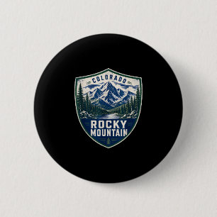Badge Rond 5 Cm Aventure de plein air dans les montagnes Rocheuses