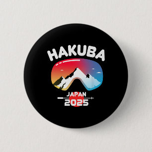 Badge Rond 5 Cm Aventure de ski et de snowboard Haku Japon 2025