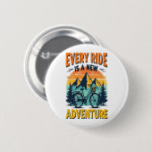 Badge Rond 5 Cm Aventure VTT (Devant & derrière)