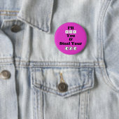 Badge Rond 5 Cm Avertissement de Bunco (En situation)