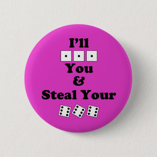 Badge Rond 5 Cm Avertissement de Bunco