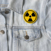 Badge Rond 5 Cm Avertissement de radioactivité (En situation)