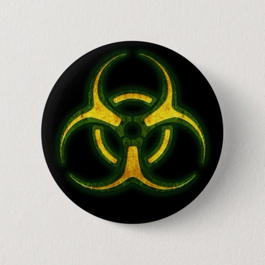 Badge Rond 5 Cm Avertissement de zombi de Biohazard (Devant)
