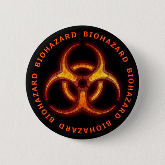 Badge Rond 5 Cm Avertissement de zombie bibidanger (Devant)