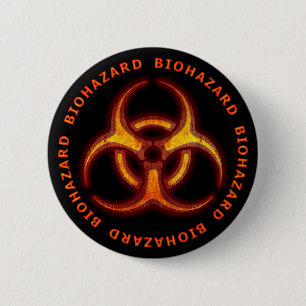Badge Rond 5 Cm Avertissement de zombie bibidanger