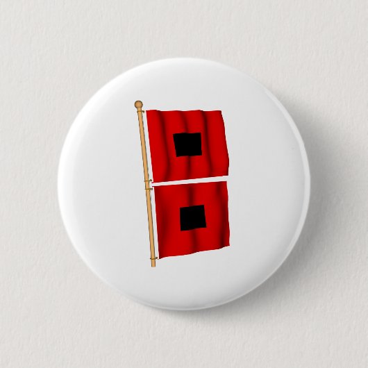 Badge Rond 5 Cm Avertissement d'ouragan (Devant)