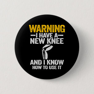 Badge Rond 5 Cm Avertissement J'Ai Une Nouvelle Chirurgie De Rempl