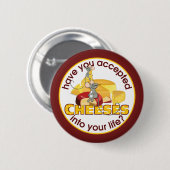 Badge Rond 5 Cm Avez-vous accepté des fromages ? (Devant & derrière)