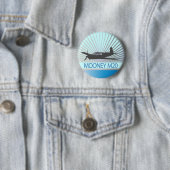 Badge Rond 5 Cm Aviation de Mooney M20 (En situation)