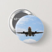 Badge Rond 5 Cm Avion à passagers (Devant & derrière)