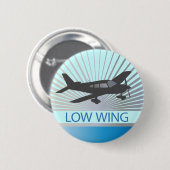 Badge Rond 5 Cm Avion basse aile (Devant & derrière)