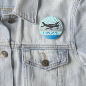 Badge Rond 5 Cm Avion basse aile (En situation)