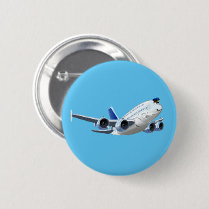 Badge Rond 5 Cm Avion de dessin