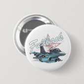 Badge Rond 5 Cm Avion de dessin (Devant & derrière)