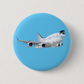 Badge Rond 5 Cm Avion de dessin (Devant)