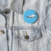 Badge Rond 5 Cm Avion de dessin (En situation)