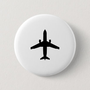 Badge Rond 5 Cm avion de passager