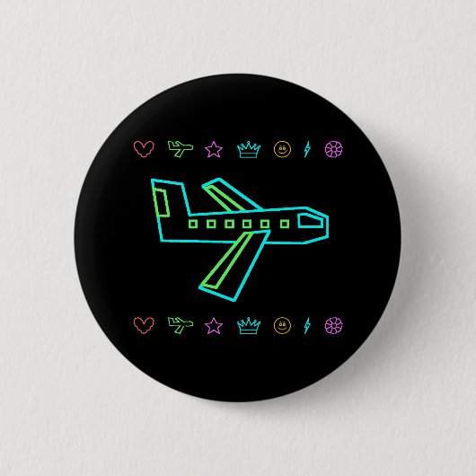 Badge Rond 5 Cm Avion de Zooper (Devant)