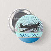 Badge Rond 5 Cm Avion des fourgons RV-7 (Devant & derrière)