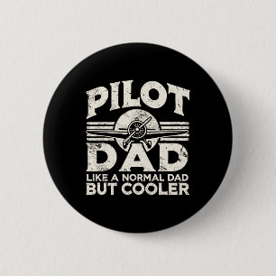 Badge Rond 5 Cm Avion pilote père