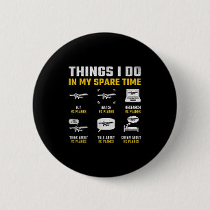 Badge Rond 5 Cm Avion Rc Avion Avions Hommes Choses Que Je Fais Da