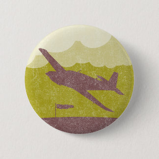 Badge Rond 5 Cm Avion vintage