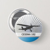 Badge Rond 5 Cm Avions à haute voilure (Devant & derrière)